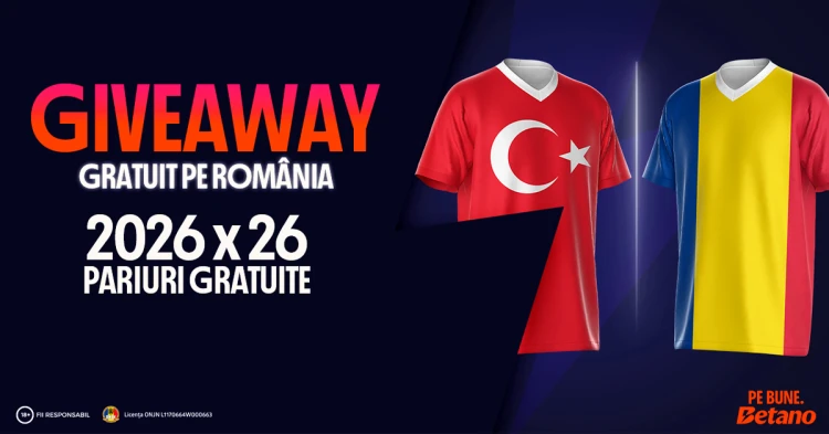Betano pune în joc 2026 surprize gratuite pe Turcia vs România