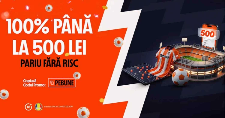 Betano: pariu fără risc 500 RON la prima depunere